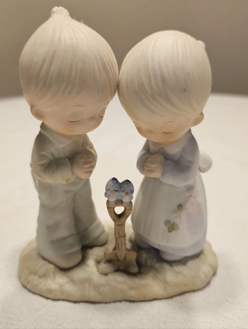 Jonathan & David 1976 Prayer Changes Things Boy Girl Praying Enesco